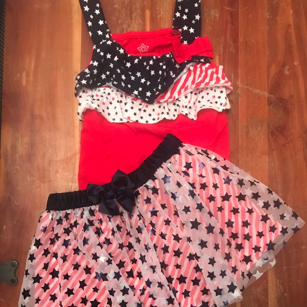Little girls 4th of July outfit